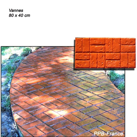 Matrice beton imprimé - bordure double pavé - Harmony Béton
