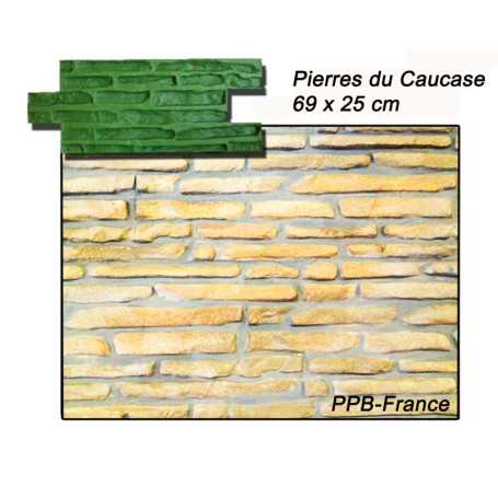 Moule pour mur en plâtre imprimé, pierre reconstituée imprimée - tampons en béton verticaux, texture tapis décoratif MUR EN PIERRE - France